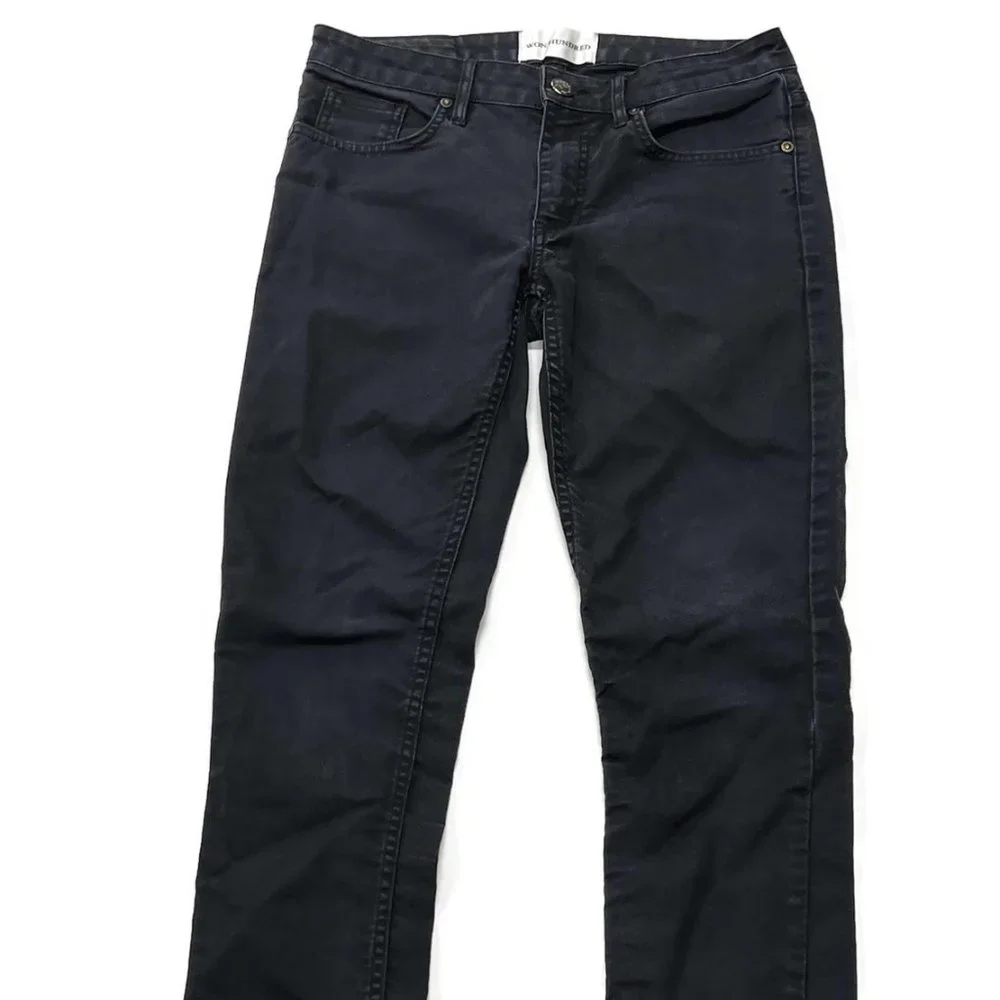 Won Hundred Jeans Mens 30 x 32 Black 5 Pocket Straight‎